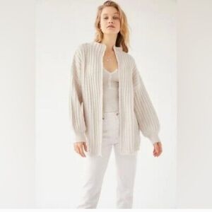 Truly madly deeply knit cardigan size small tan urban outfitters